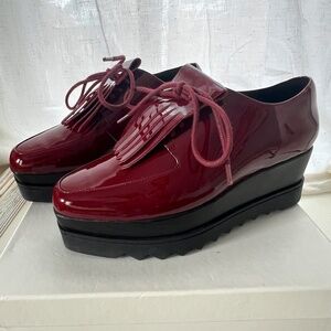Anne Fontaine PLATFORM Loafer Burgandy - size 40